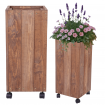 Donica drewniana 86x28x28 cm IMPREGNACJA mobilna na kółkach balkonowa