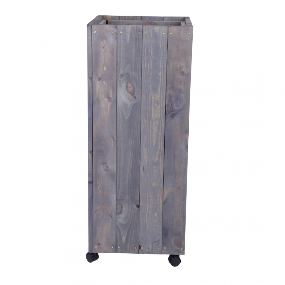 Donica drewniana 96x37x37 cm IMPREGNACJA mobilna na kółkach do ogrodu