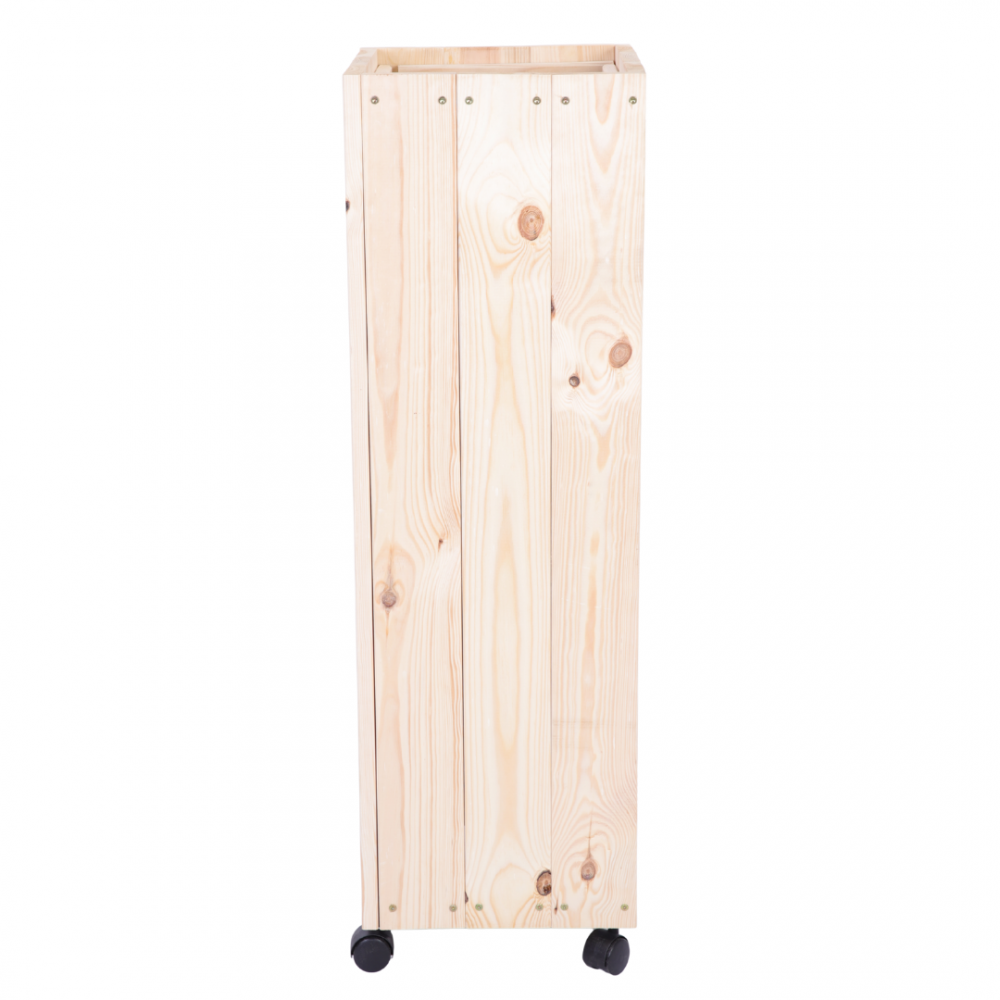 Donica drewniana 106x28x28 cm wysoka mobilna na kółkach balkonowa