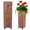 Donica drewniana 106x28x28 cm IMPREGNACJA wysoka mobilna na kółkach