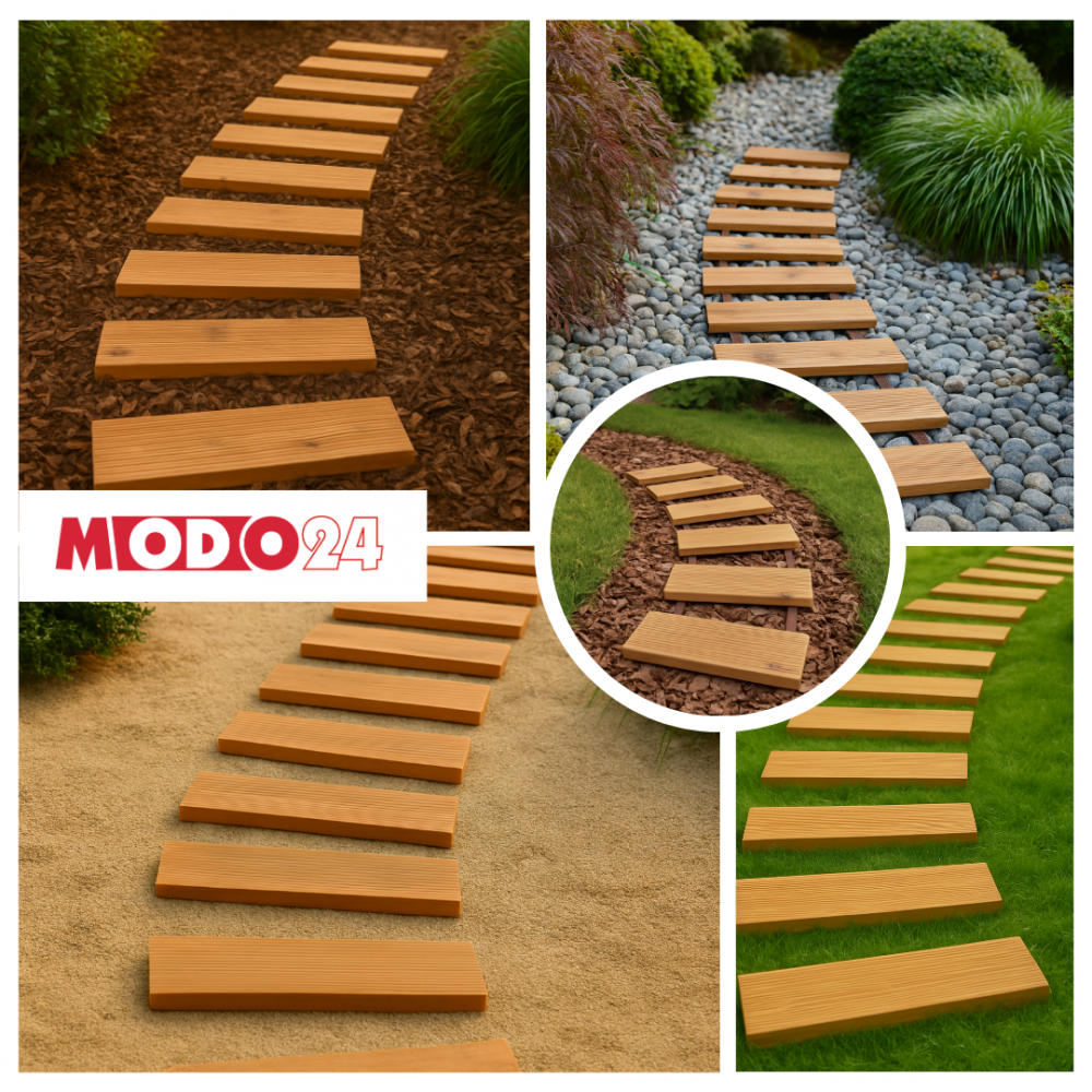 Ścieżka ogrodowa TERMOSOSNA ścieżka drewniana 0,3x1m ODPORNA TRWAŁA PREMIUM