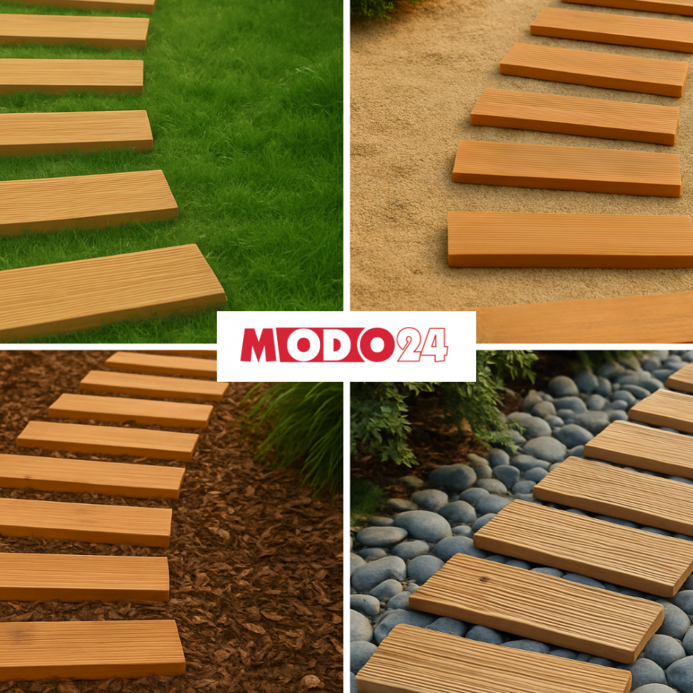 Ścieżka ogrodowa TERMOSOSNA ścieżka drewniana 0,4x1m PODEST ŁUK EKO DREWNO