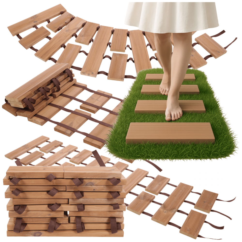 Ścieżka podest ogrodowy TERMOSOSNA panel drewniany 0,5x2m ODPORNA TRWAŁA PREMIUM