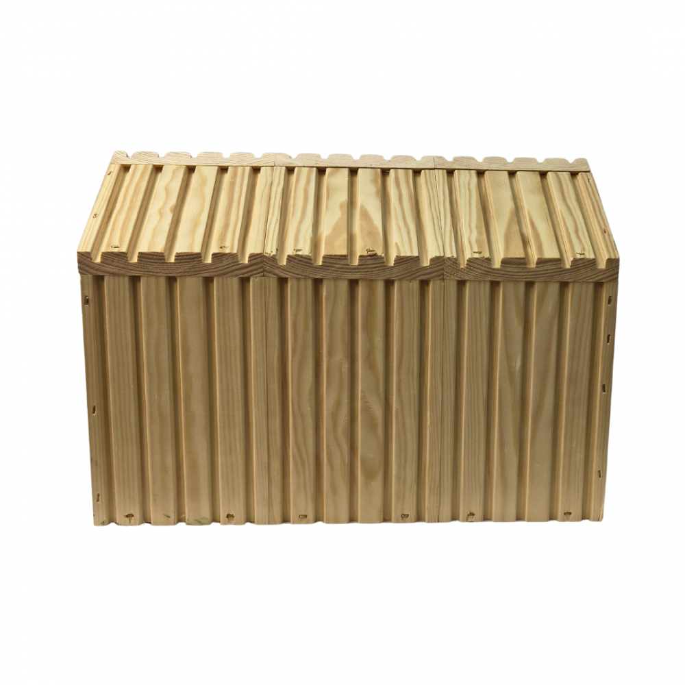 Domek dla jeża naturalny drewniany EKO 25x36x27 cm budka ogrodowa zimowa