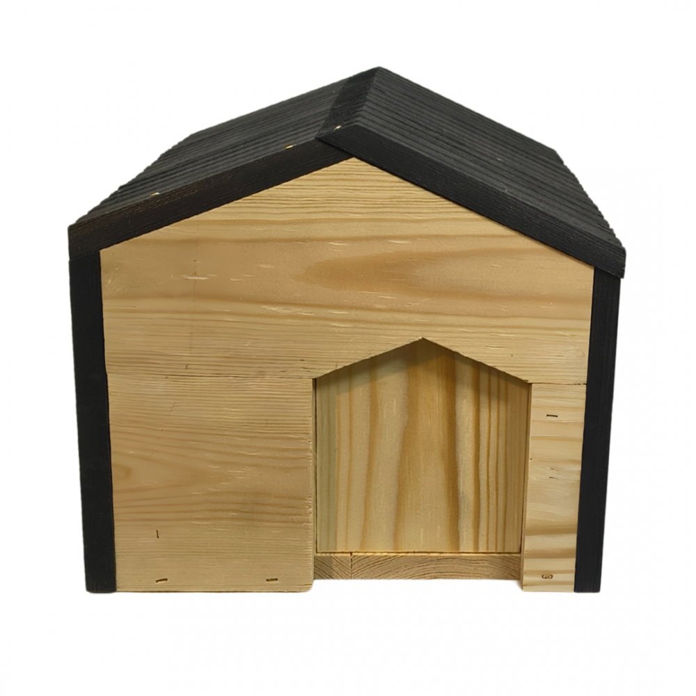 Domek dla jeża drewniany EKO impregnowany 25x36x27 cm schronienie zimowe