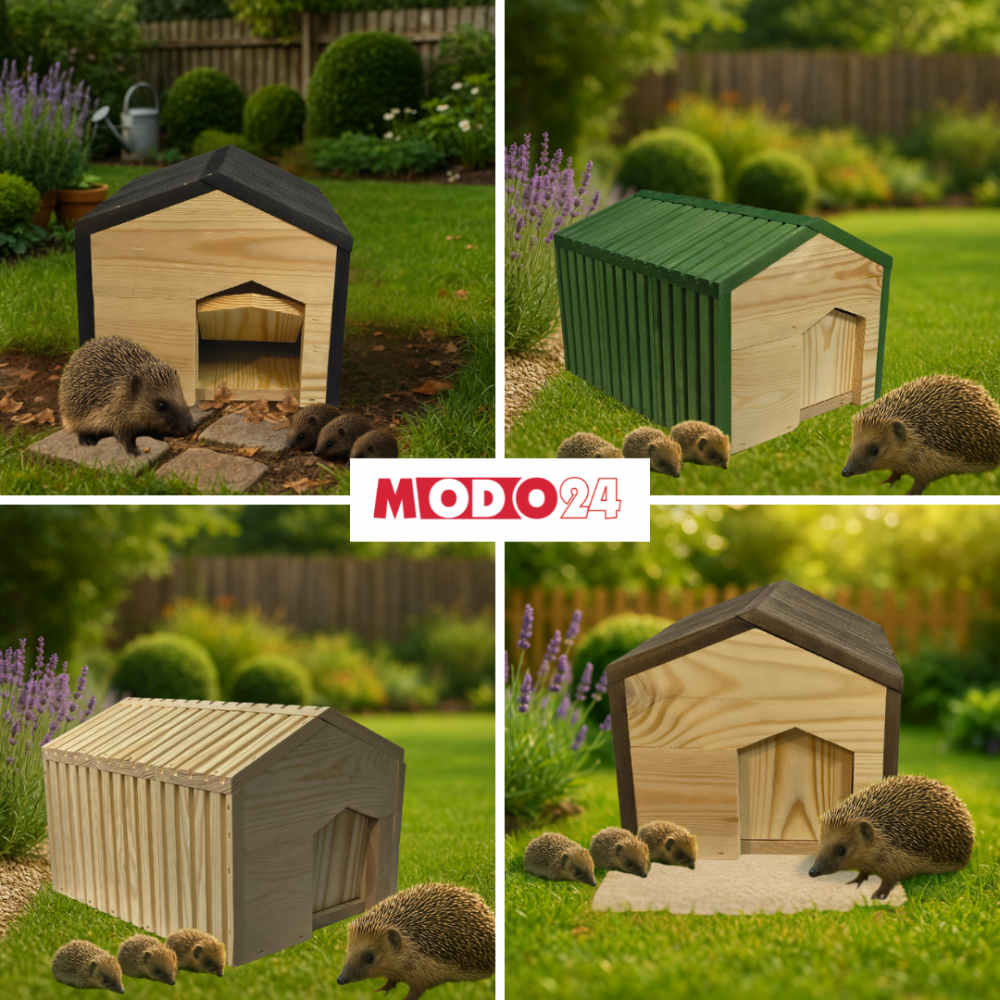 Domek dla jeża EKO impregnowany 25x36x27 cm z siankiem i miseczką legowisko