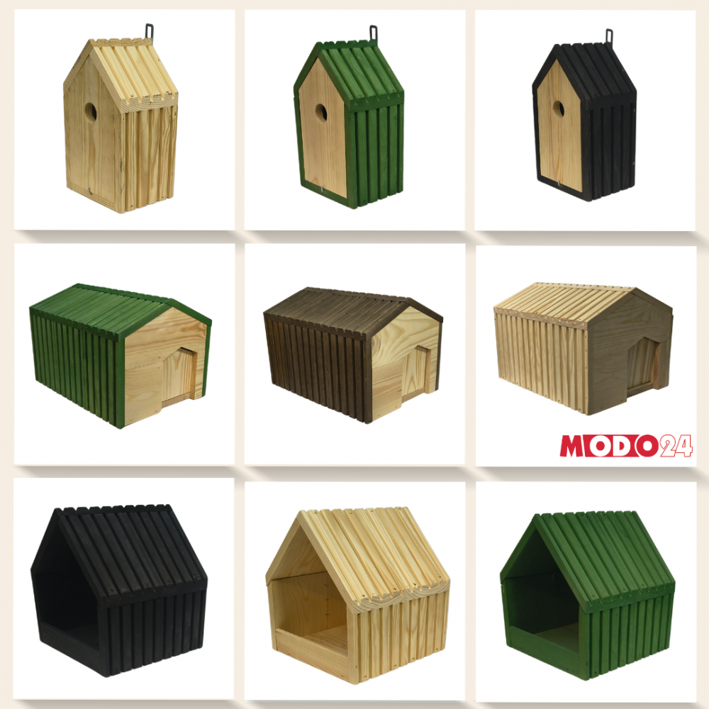 Domek dla jeża EKO impregnowany 25x36x27 cm z siankiem i miseczką legowisko