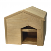 Domek dla jeża naturalny drewniany EKO 25x36x27 cm z siankiem i miseczką budka
