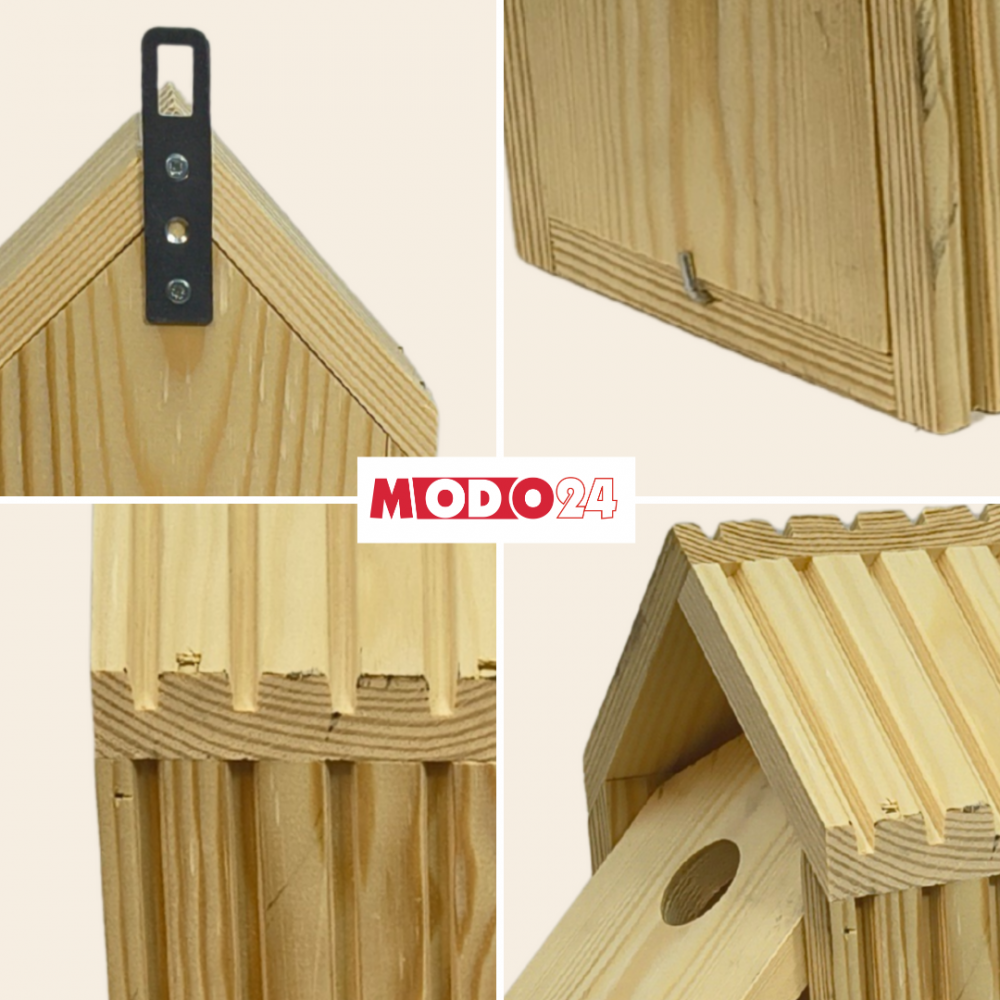 Budka lęgowa dla ptaków sikorek kosa WLOT A 2,8 cm ZMONTOWANA lamele drewno eko