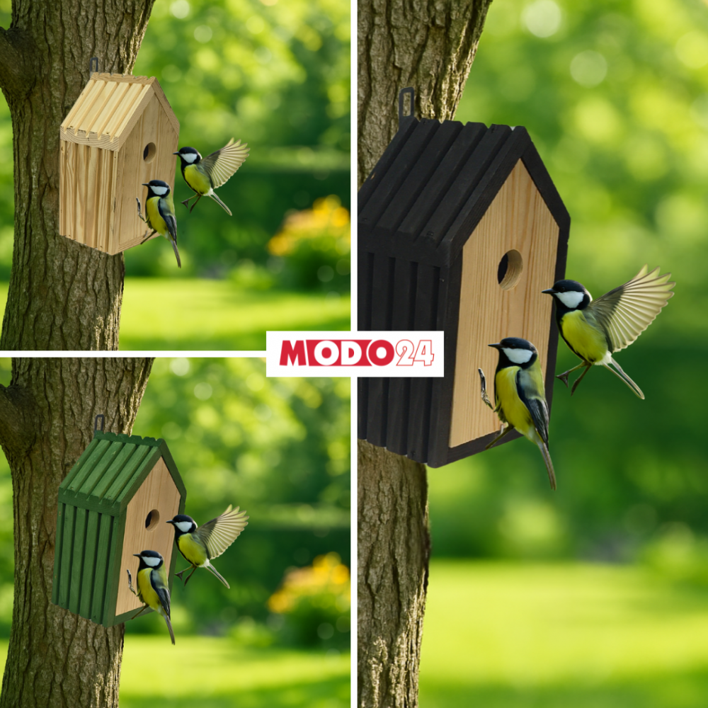 Budka lęgowa dla ptaków sikorek kosa WLOT A 2,8 cm ZMONTOWANA lamele drewno eko