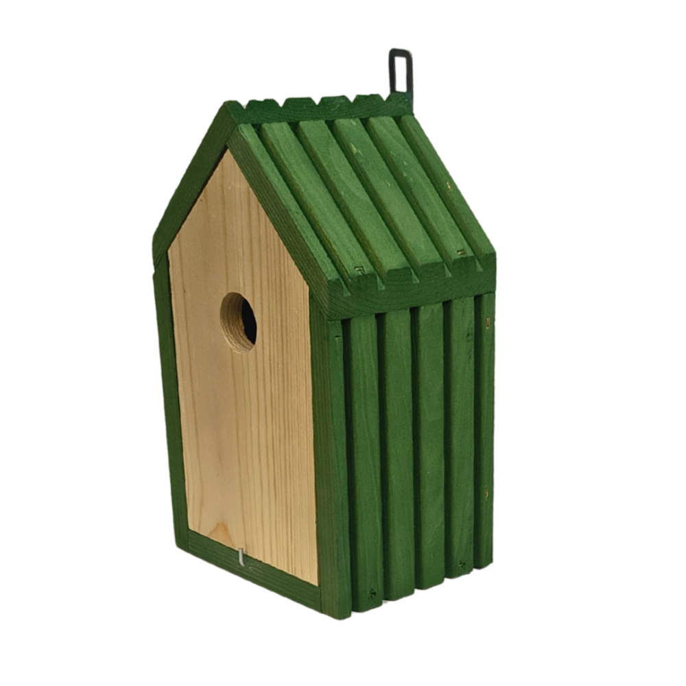 Budka lęgowa dla ptaków sikorek kosa WLOT A 2,8 cm ZMONTOWANA lamele impregnat