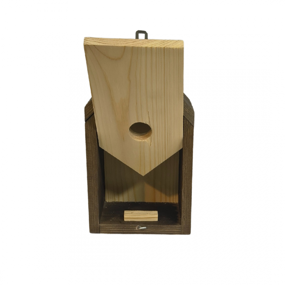 Budka lęgowa dla ptaków sikorek kosa WLOT A 2,8 cm ZMONTOWANA lamele impregnat