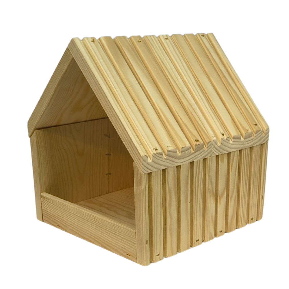 Karmnik dla ptaków naturalny drewniany EKO 117x24x22 cm ogrodowy stojący