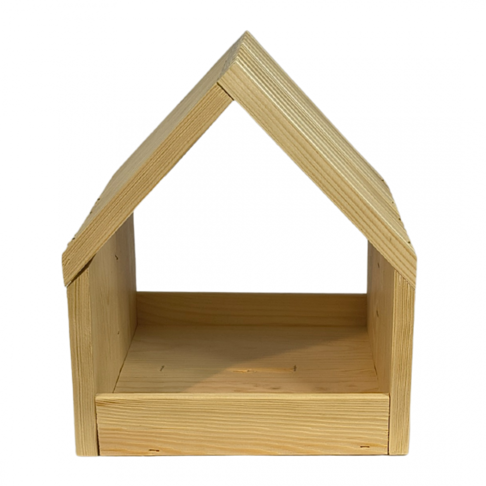 Karmnik dla ptaków naturalny drewniany EKO 117x24x22 cm ogrodowy stojący