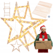 Gwiazda świąteczna 3D kompaktowa składana ModoStar 114 cm drewniana stojąca