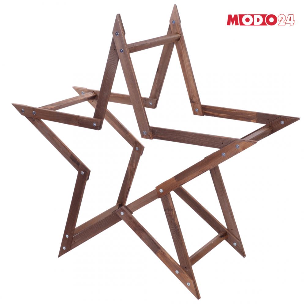 Gwiazda świąteczna 3D łatwe składanie ModoStar 114 cm drewniana IMPREGNAT