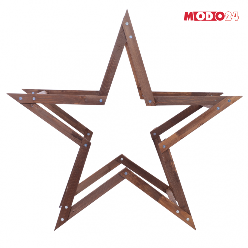 Gwiazda świąteczna 3D łatwe składanie ModoStar 114 cm drewniana IMPREGNAT