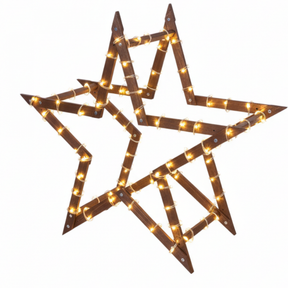 Gwiazda świąteczna 3D łatwe składanie ModoStar 114 cm drewniana IMPREGNAT