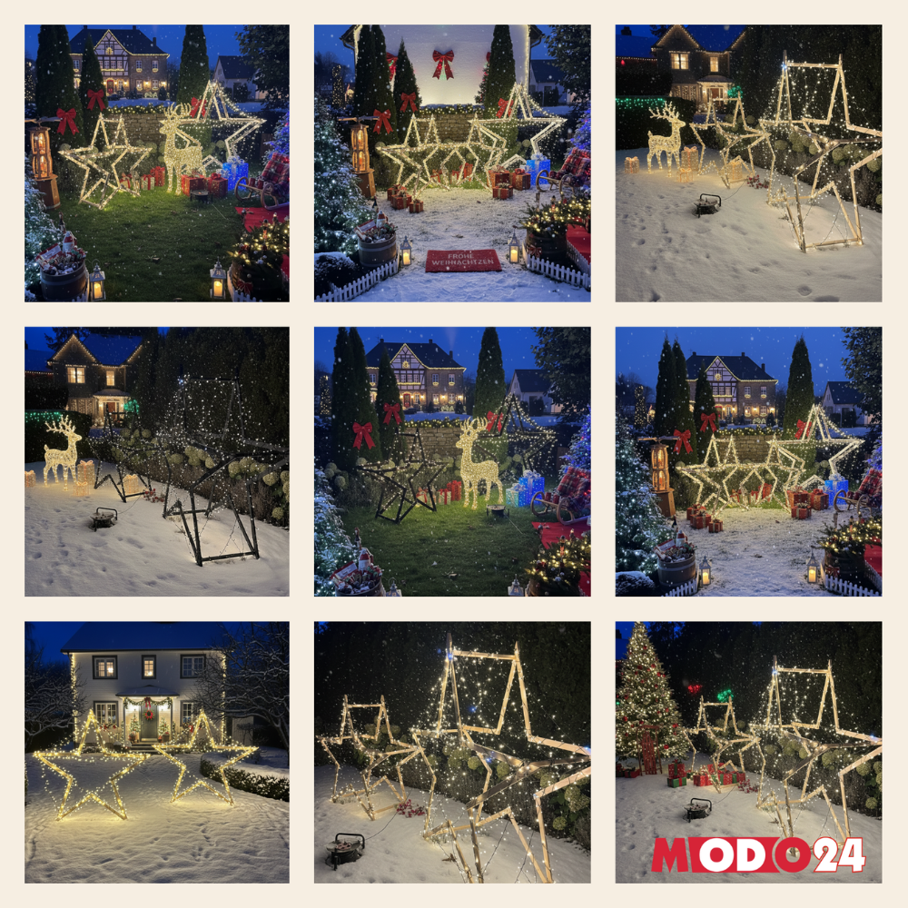 Gwiazda świąteczna 3D łatwe składanie ModoStar 114 cm drewniana IMPREGNAT