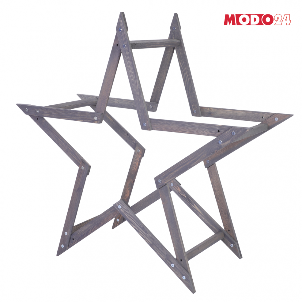 Gwiazda świąteczna 3D ulepszona z koziołków ModoStar 114cm drewno IMPREGNAT