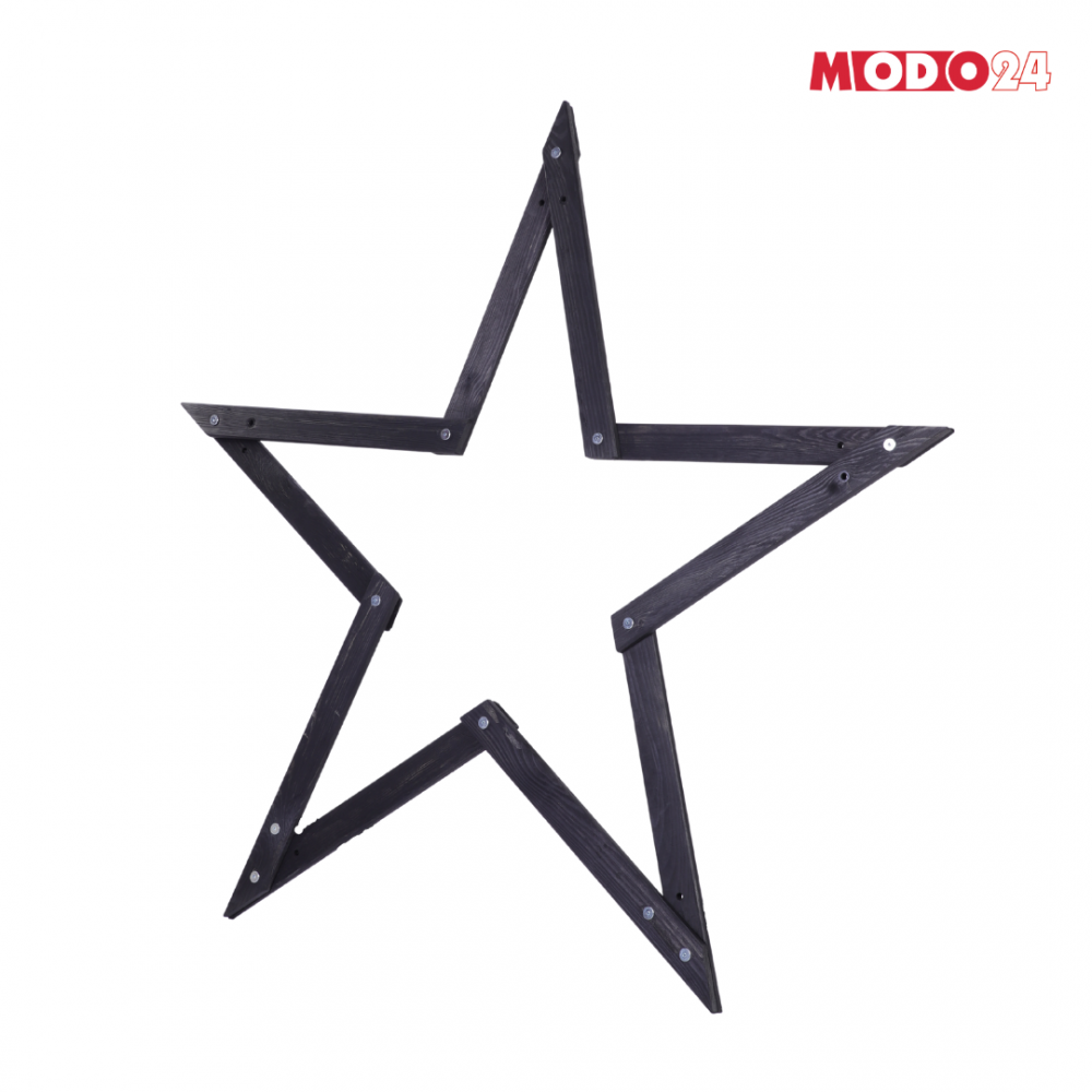 Gwiazda zawieszana świąteczna szybki montaż ModoStar 114cm drewniana CZARNA