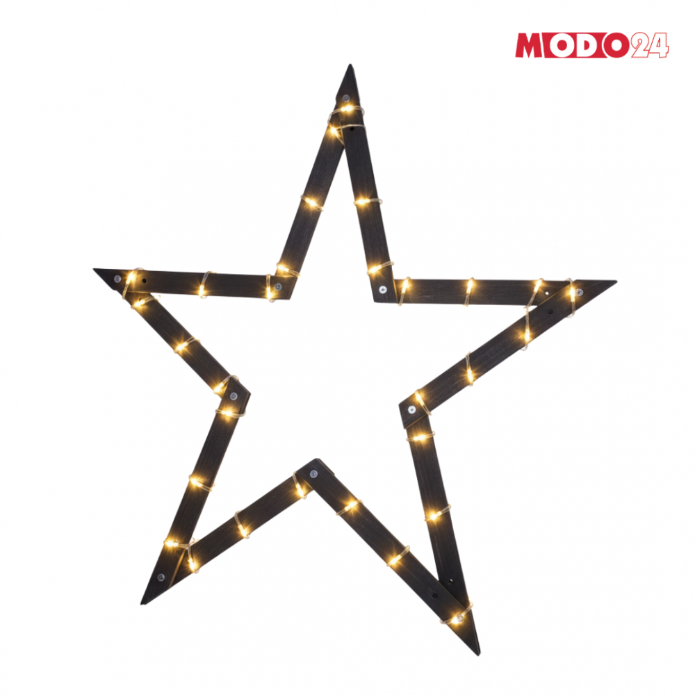 Gwiazda zawieszana świąteczna szybki montaż ModoStar 114cm drewniana CZARNA