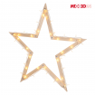 Gwiazda zawieszana świąteczna kompaktowa ModoStar 114cm naturalna drewniana