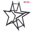 Gwiazda świąteczna 3D składana łatwy montaż ModoStar 139cm drewniana CZARNA