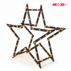 Gwiazda świąteczna 3D składana łatwy montaż ModoStar 139cm drewniana CZARNA