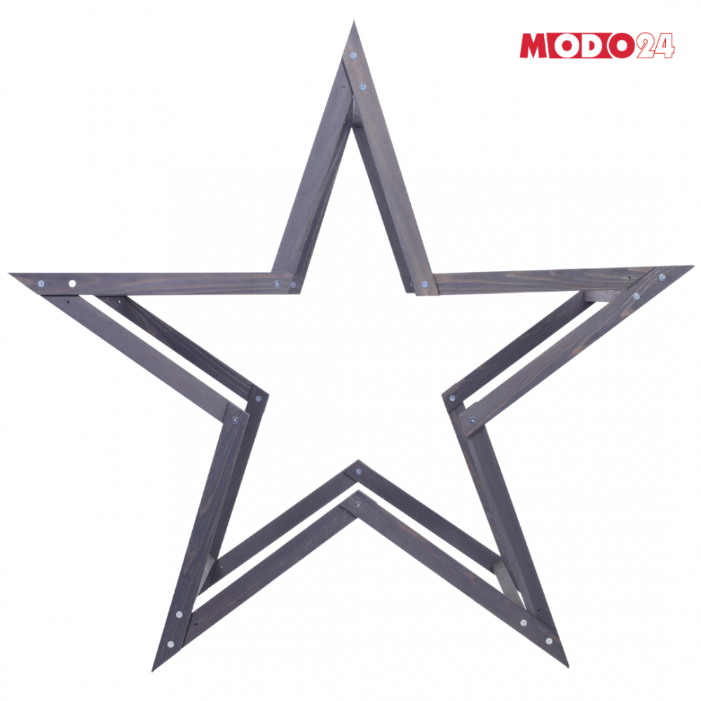 Gwiazda świąteczna 3D ulepszona z koziołków ModoStar 139cm drewno IMPREGNAT