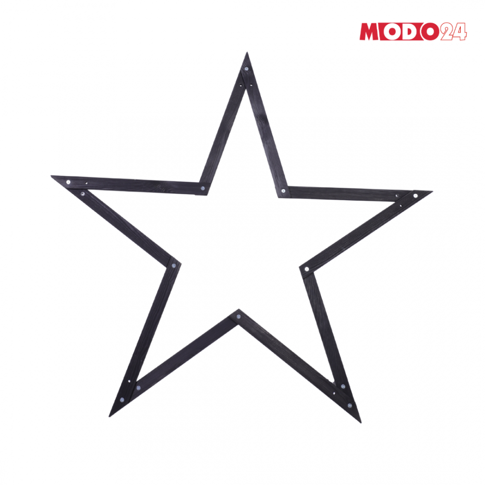 Gwiazda zawieszana świąteczna szybki montaż ModoStar 139 cm drewno CZARNA