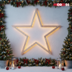 Gwiazda zawieszana świąteczna kompaktowa ModoStar 139cm naturalna drewniana