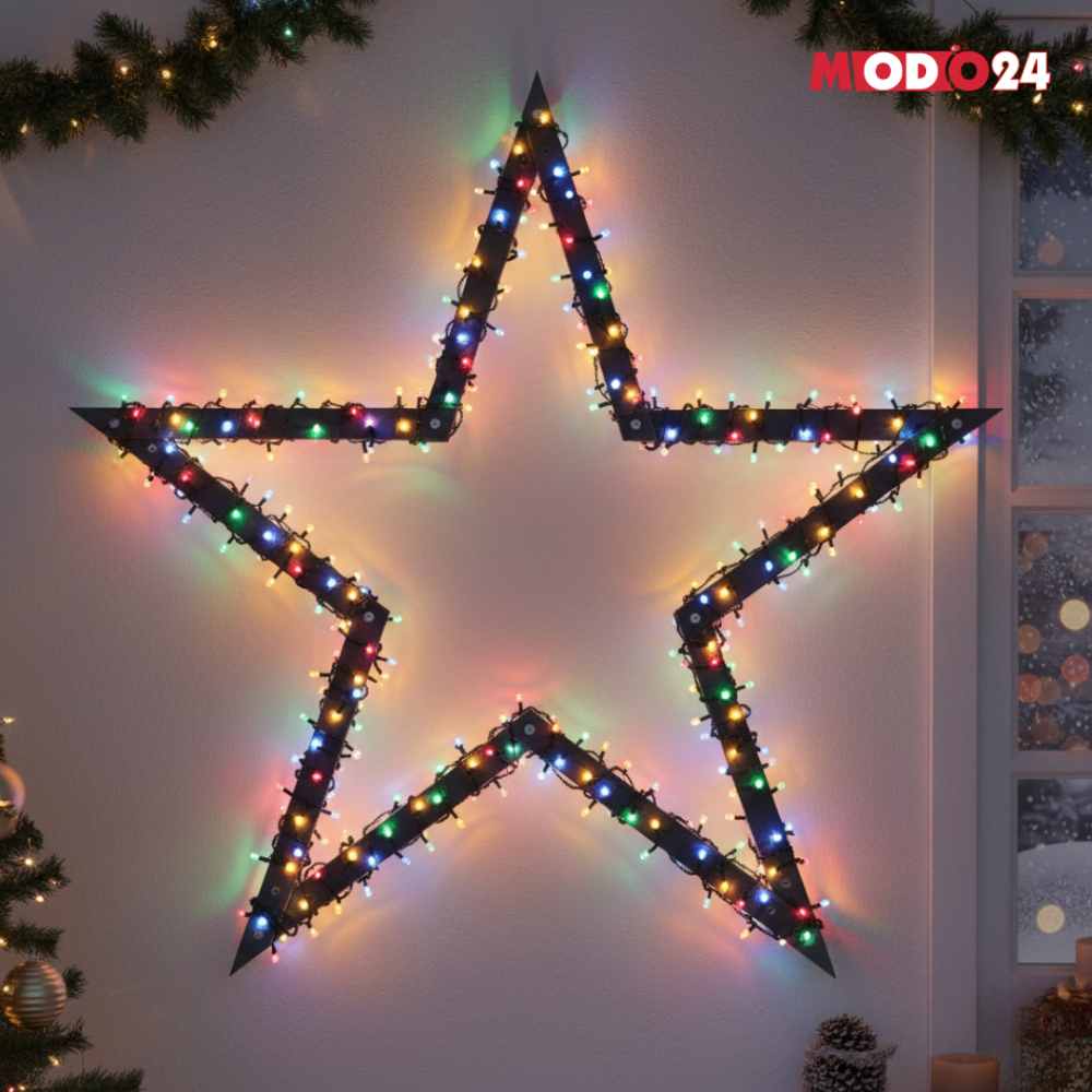 Gwiazda zawieszana świąteczna jak z koziołków ModoStar 139cm IMPREGNAT eco