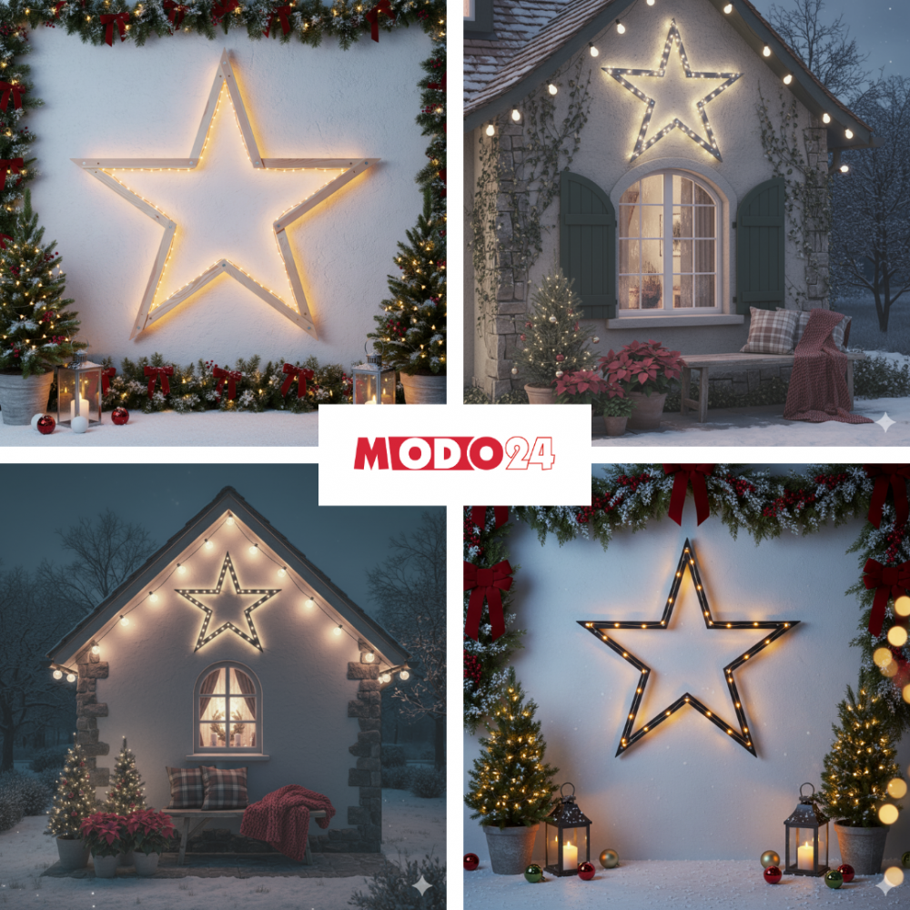 Gwiazda zawieszana świąteczna jak z koziołków ModoStar 139cm IMPREGNAT eco
