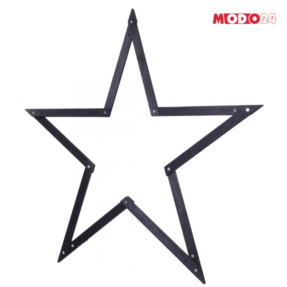 Gwiazda zawieszana świąteczna szybki montaż ModoStar 189cm drewniana CZARNA