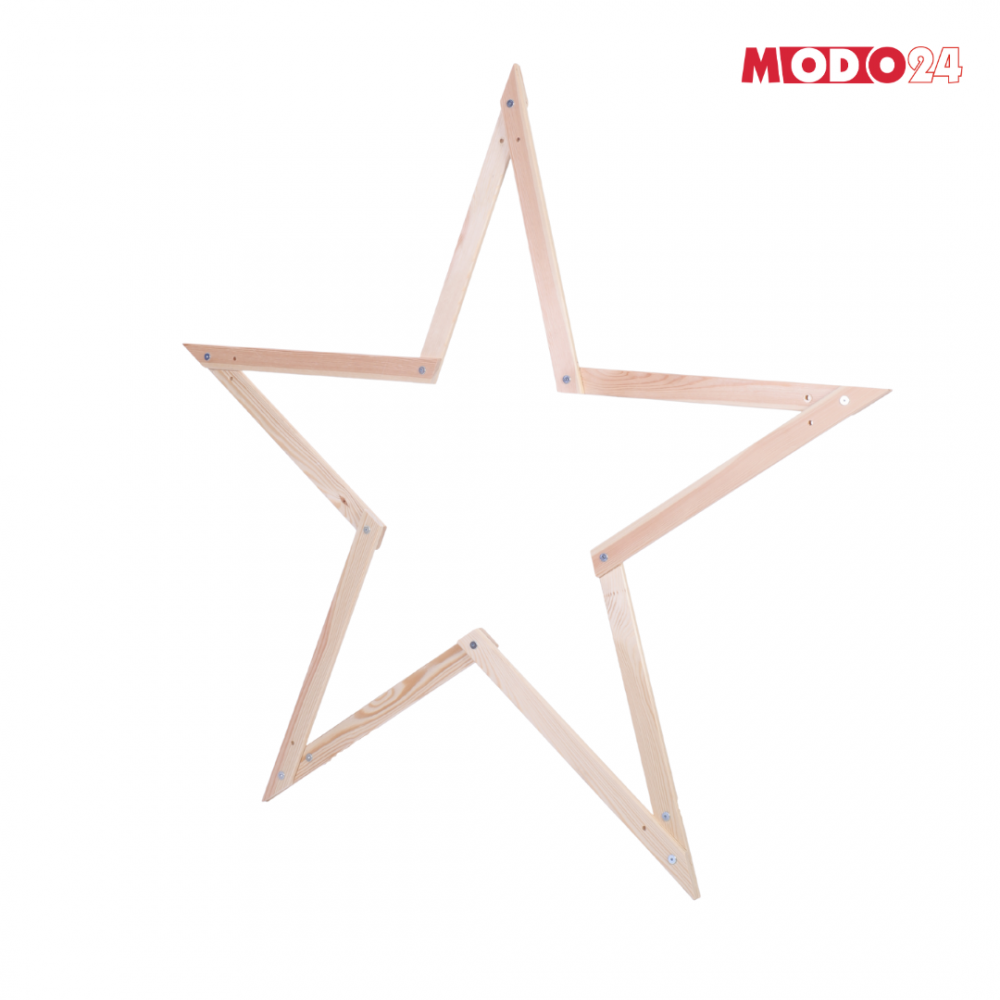 Gwiazda zawieszana świąteczna kompaktowa ModoStar 189cm naturalna drewniana