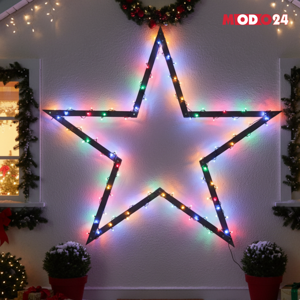 Gwiazda zawieszana świąteczna jak z koziołków ModoStar 189cm IMPREGNAT eko