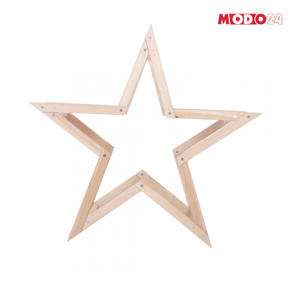 Gwiazda Bożonarodzeniowa 3D szybki demontaż ModoStar 114cm IMPREGNAT drewno