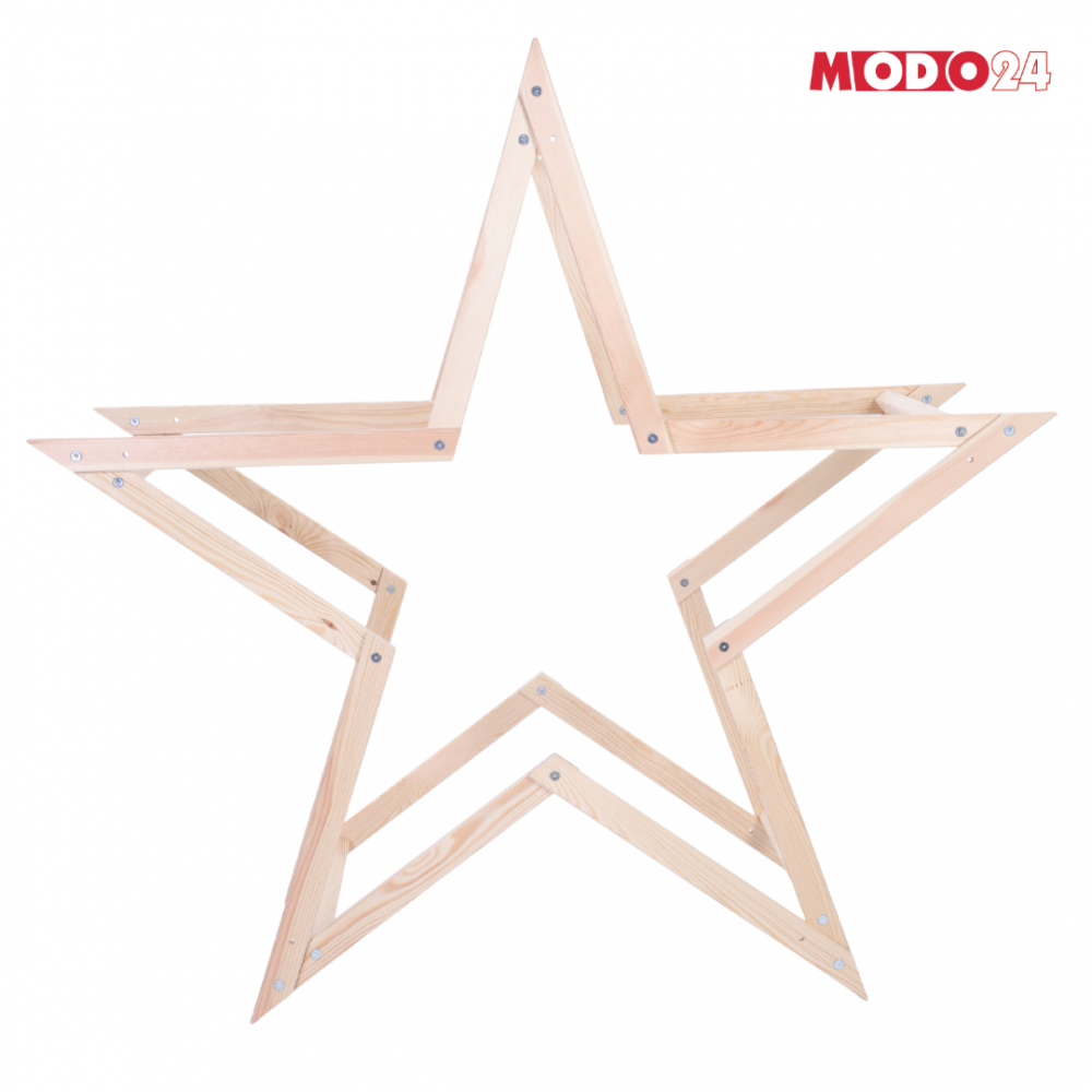 Gwiazda Bożonarodzeniowa 3D szybki demontaż ModoStar 139cm drewno IMPREGNAT