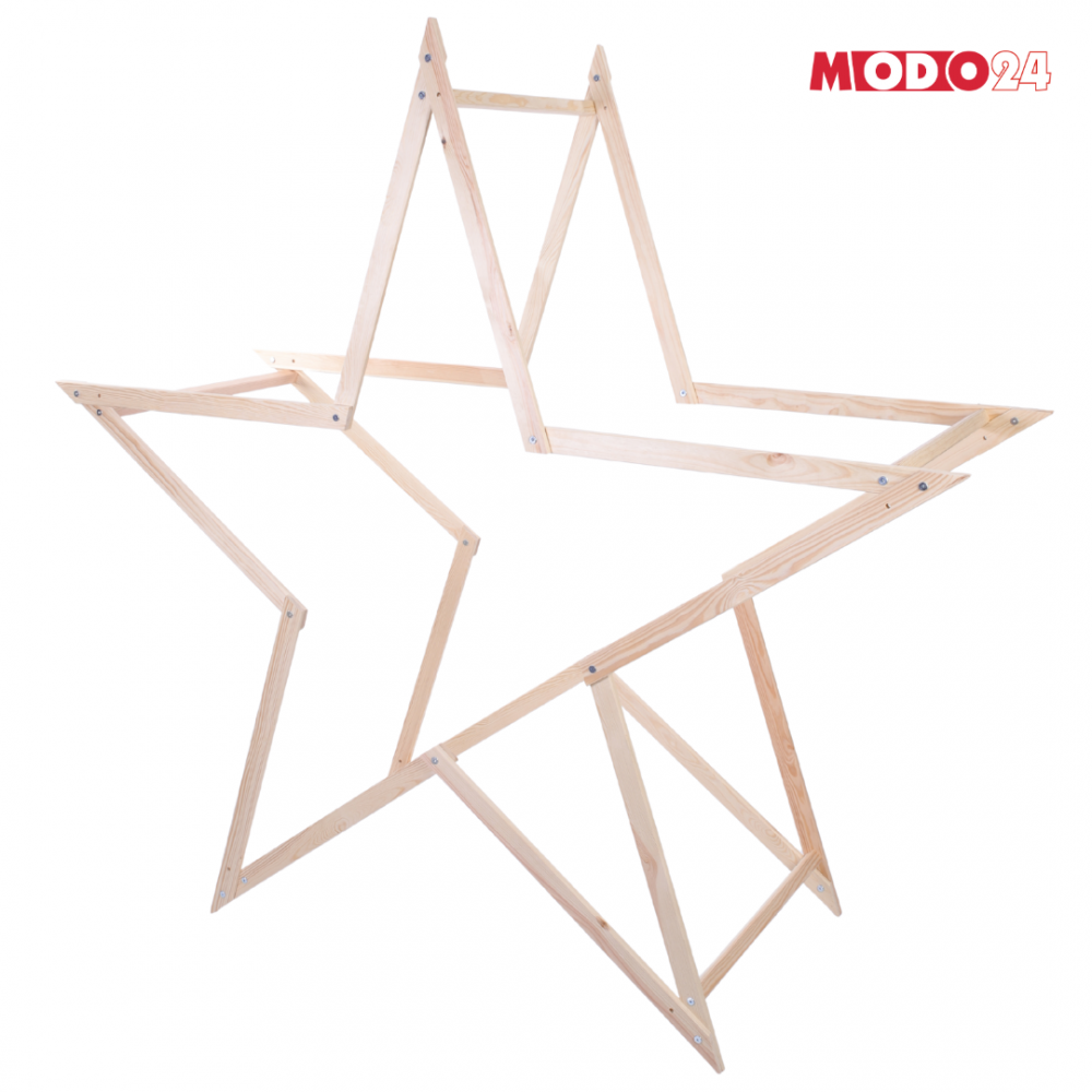 Gwiazda bożonarodzeniowa 3D szybki demontaż ModoStar 189cm drewno IMPREGNAT