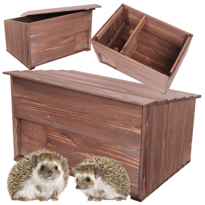 Domek dla jeża L schron drewniany ogrodowy impregnat zimowy solidny eko