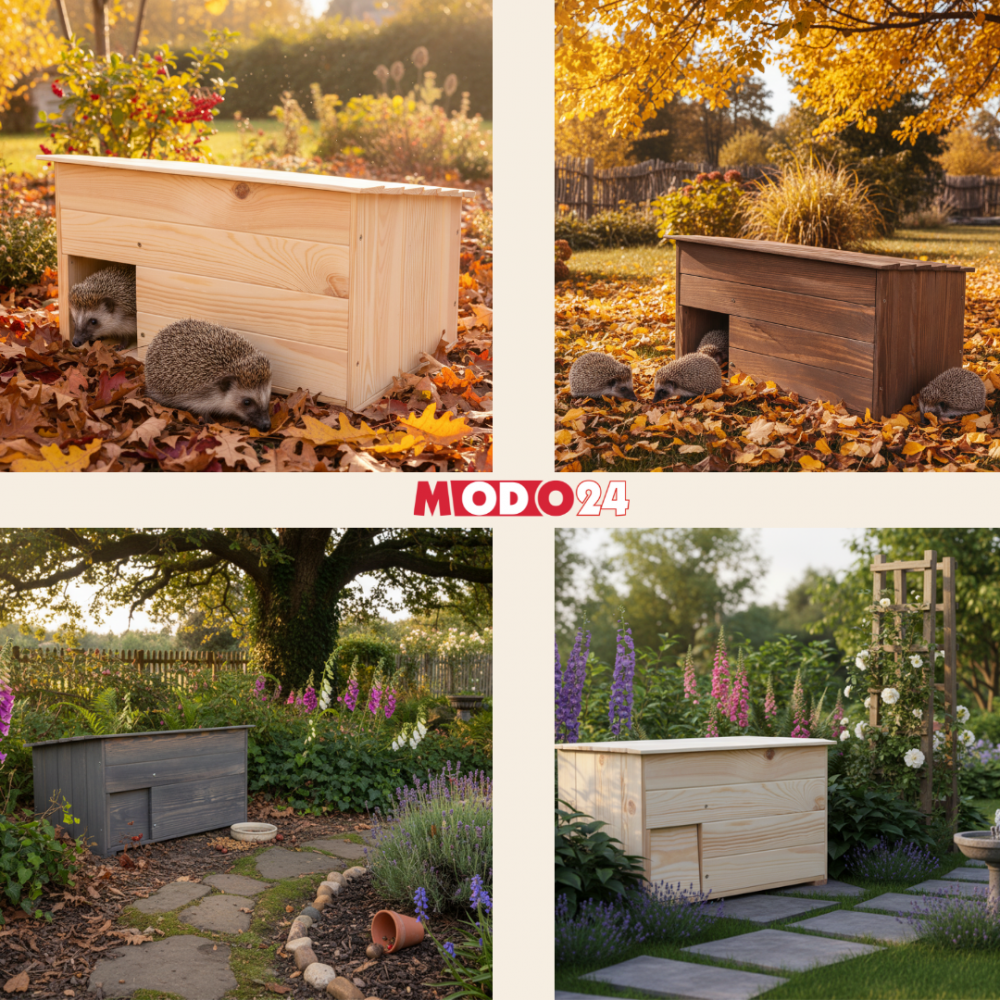 Domek dla jeża L dom ogrodowy drewniany impregnat zima schronienie trwały