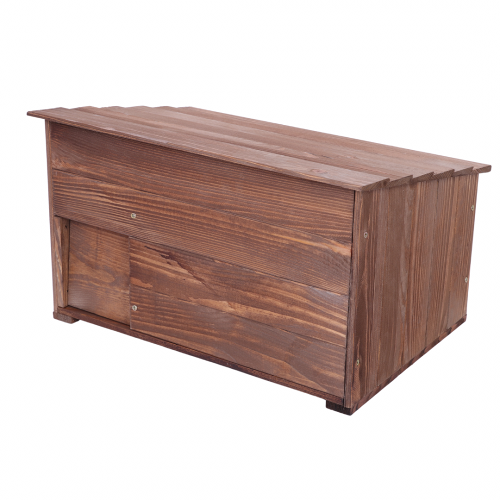 Domek dla jeża L dom drewniany ogrodowy impregnat miseczka i sianko eko