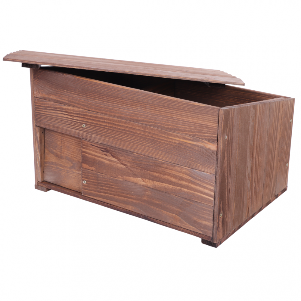 Domek dla jeża L dom drewniany ogrodowy impregnat miseczka i sianko eko