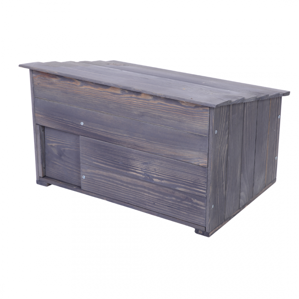 Domek dla jeża L budka drewniana ogrodowa impregnat miseczka i sianko eko