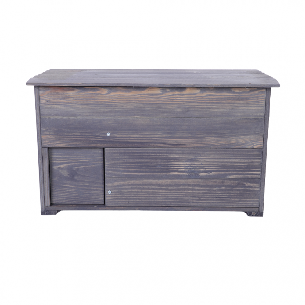 Domek dla jeża L budka drewniana ogrodowa impregnat miseczka i sianko eko