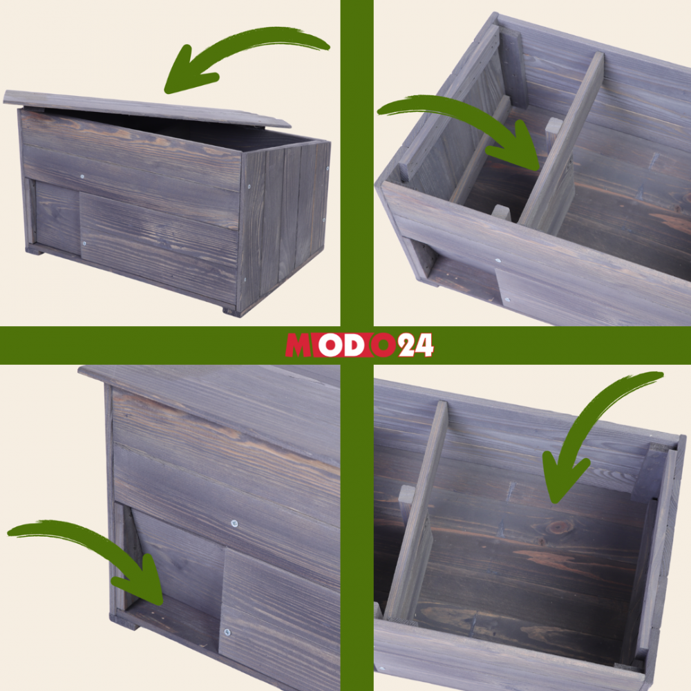 Domek dla jeża S budka drewniana ogrodowa impregnat zima schron solidny