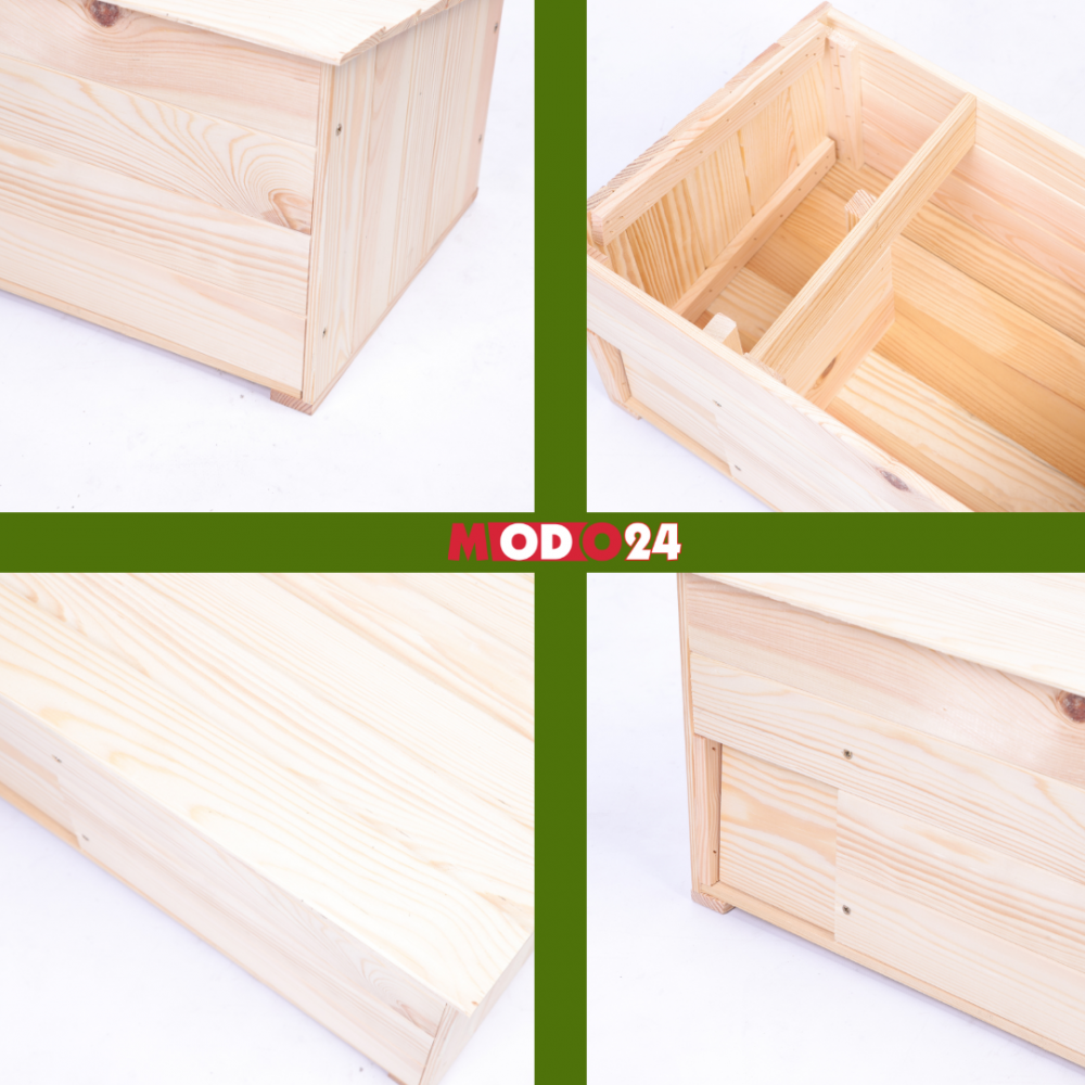 Domek dla jeża S budka drewniana naturalny ogrodowy całoroczny trwały eko