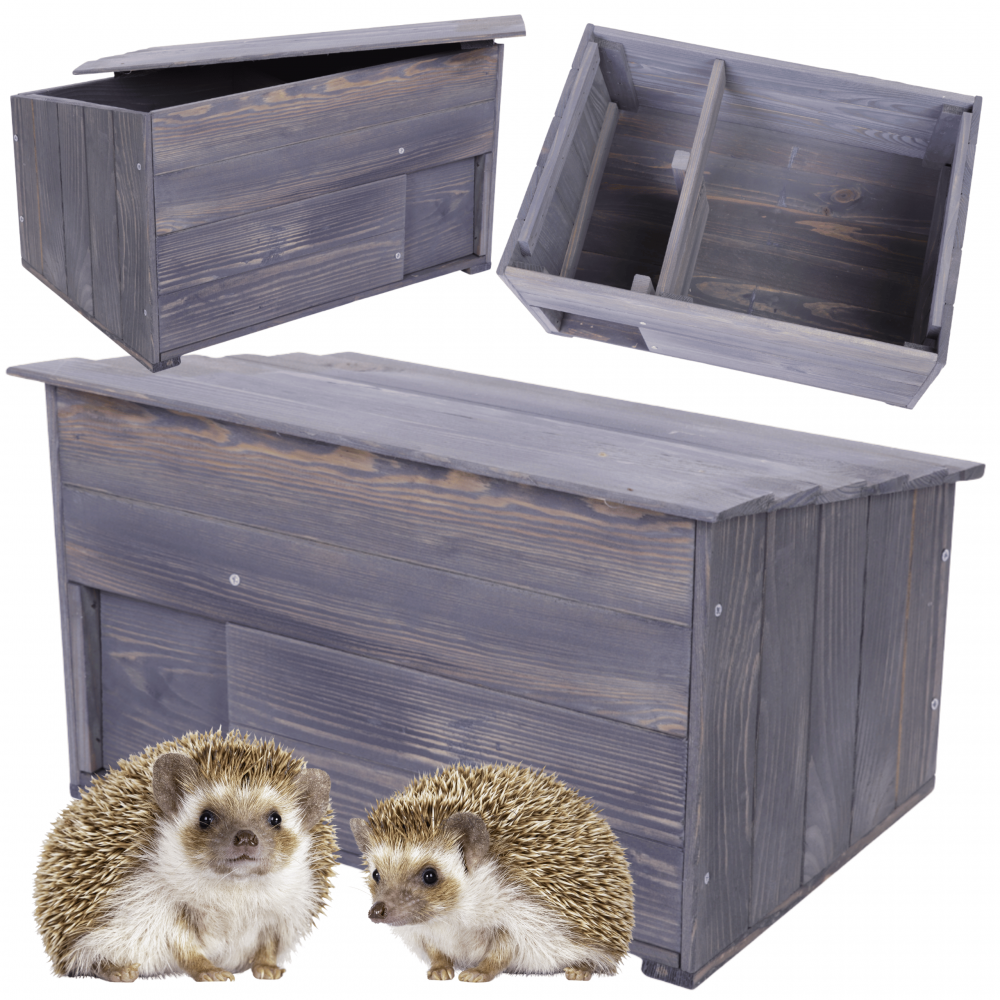 Domek dla jeża S dom ogrodowy drewniany impregnat zima schronienie trwały