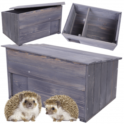 Domek dla jeża S dom ogrodowy drewniany impregnat zima schronienie trwały